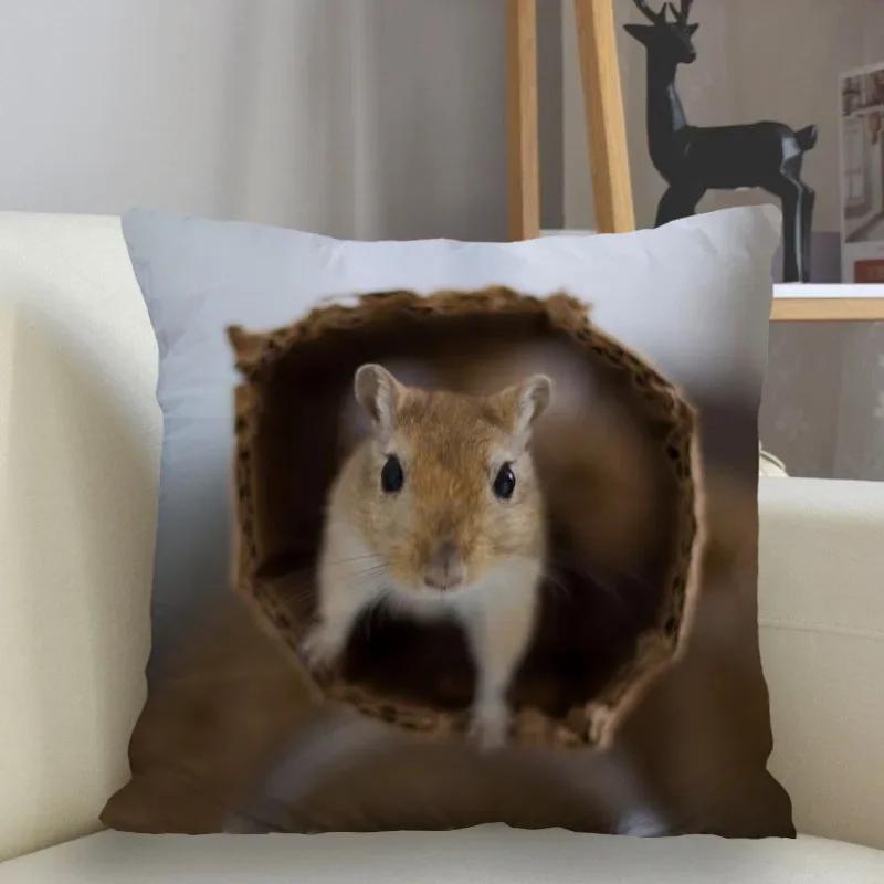 Симпатичная наволочка для хомяка с квадратным чехлом и застежкой-молнией