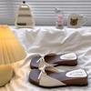 Красивые крутые тапочки женские летние повседневные тапочки французские вечерние сандалии в сказочном стиле на толстой подошве на танкетке