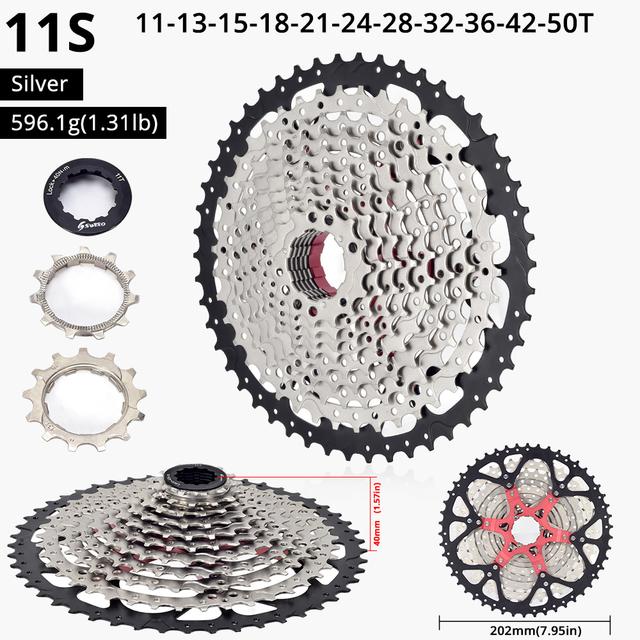 SWTXO велосипедная кассета 12 11 10 9 скоростей Mtb трещотка HG 8 В 9 В 11 В 12 В 10 В звездочка для горного велосипеда 32/36/40/42/46/50T