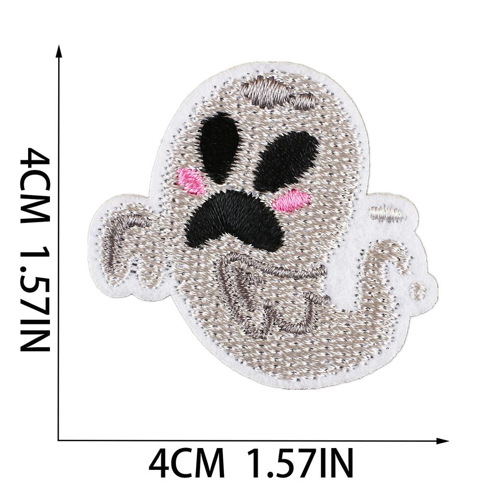 Horror Castle Embroidery Cloth Sticker Soul Bringer Patch Sticker Ghost Cat Embroidery Sticker Computer Embroidery Label Zombie Chapter Boy