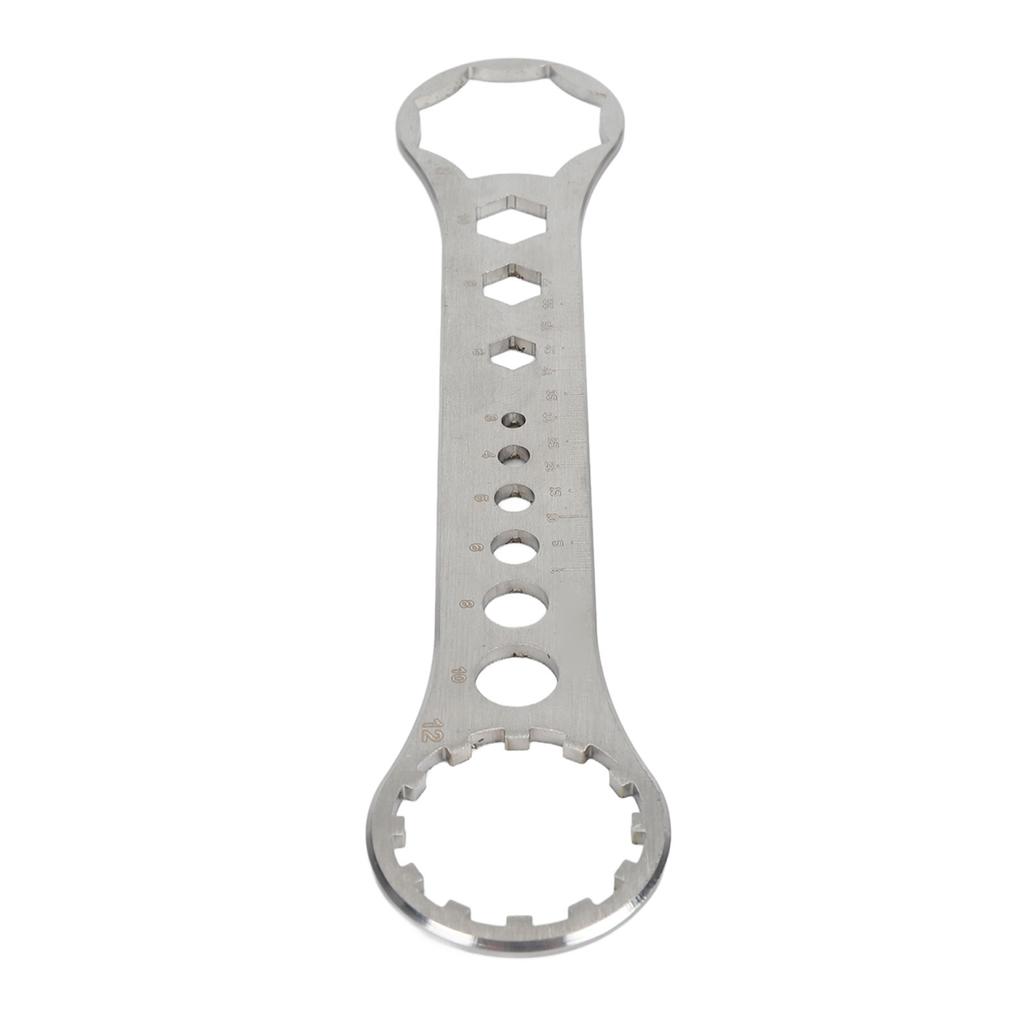 Removal and Installation Wrench Spanner Tool 8T‑12T Front Fork Repair Tool Stainless Ste
