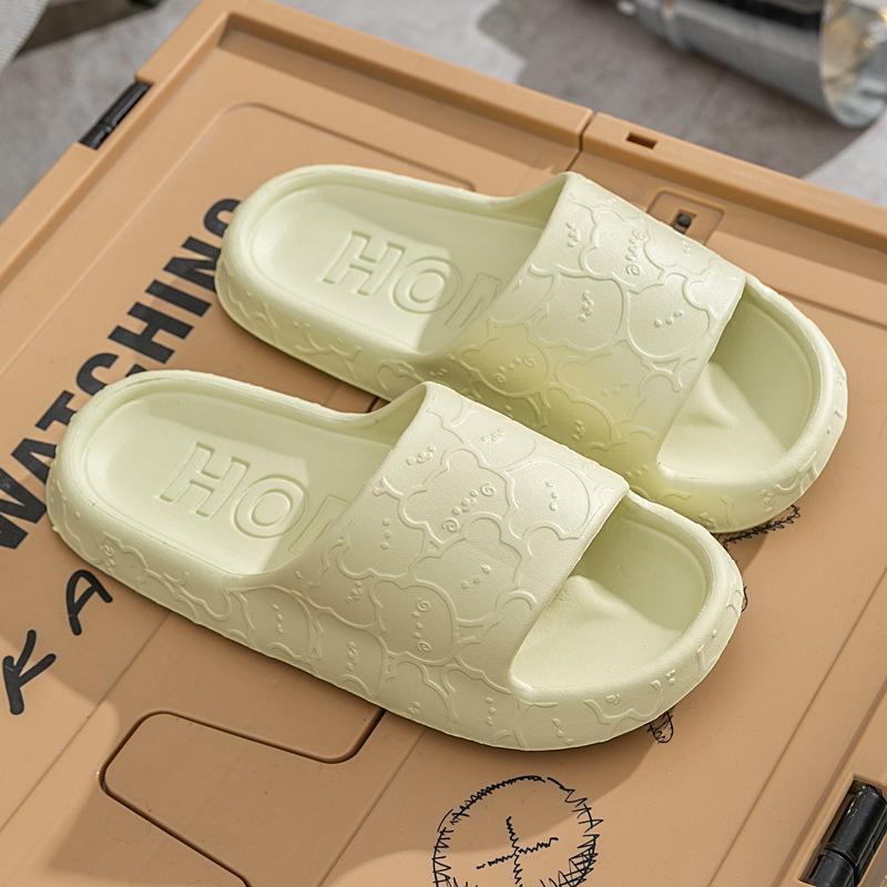 Summer home breathable eva stepping on shit slippers women's indoor home couple non-slip men's cool slippers