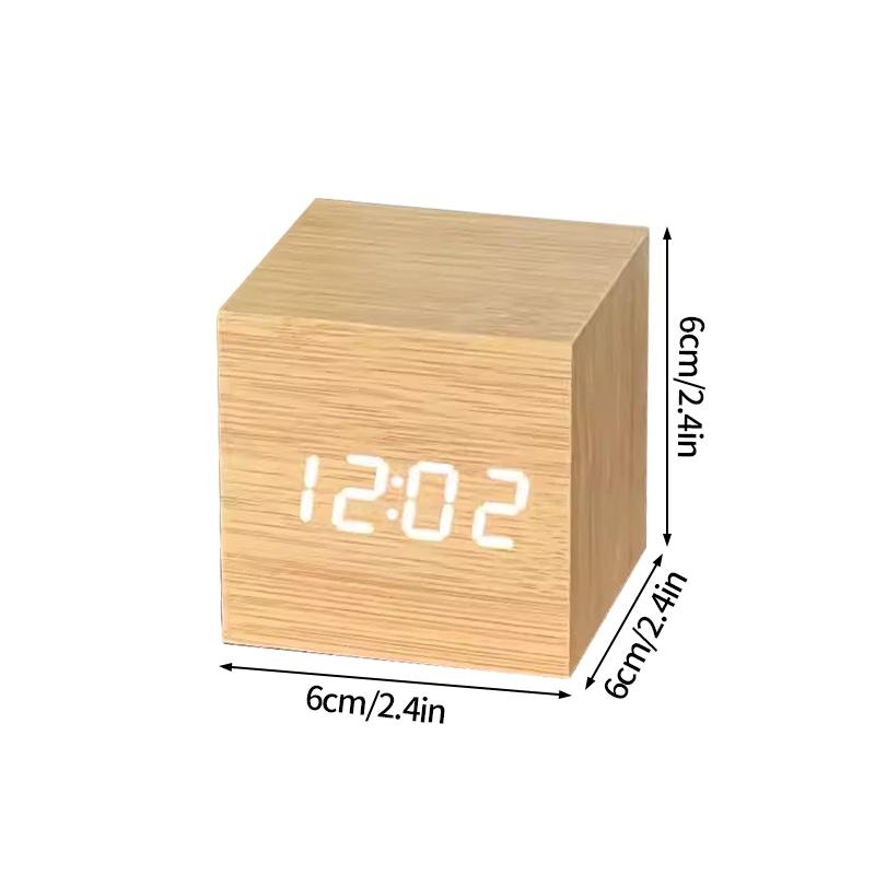 Wooden Desktop Clock LED Digital Alarm Clocks Bedside LED Alarm Clocks Electronic Clocks Office Decoration Reloj De Escritorio
