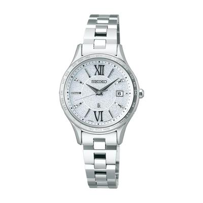 [Часы Seiko] LUKIA Solar Radio женские наручные часы SSVV081 серебристого цвета с круглым корпусом - Стандартная коллекция