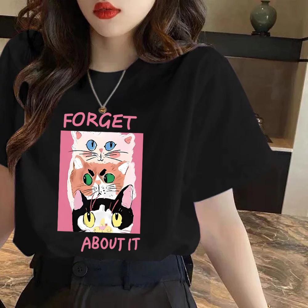 Cotton Short-sleeved T-shirt Women's New Fashionable Versatile Foreign-looking Thin Top Summer