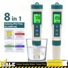 8 In 1 Multi Functional Water Quality Meter Portable Digital PH Tester Drinking Water Aquariums Water Quality Tester Pen