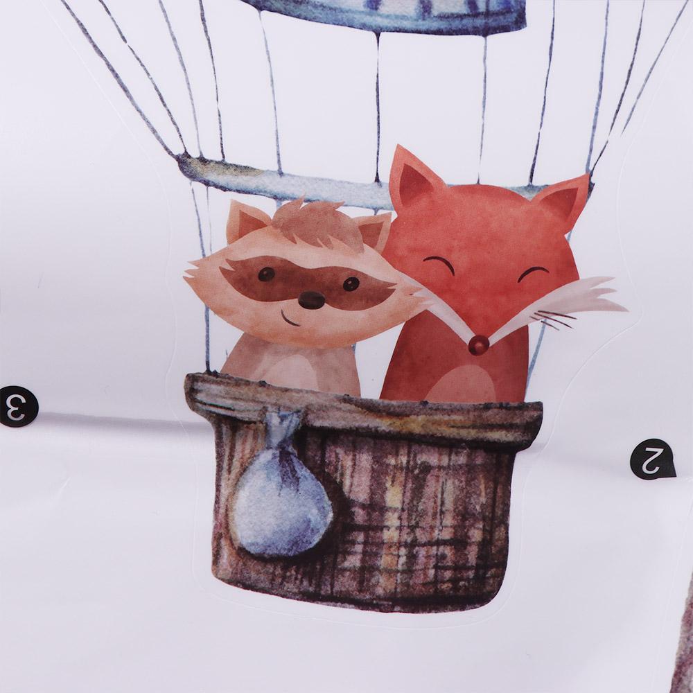 Bedroom Background Nursery Wall Decals Cloud Sticker Animal Wallpaper Hot-air Balloon Sticker