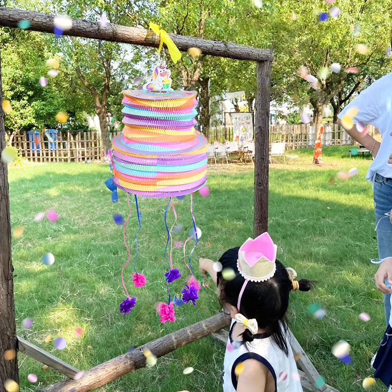 1 шт., пиньята с радужным единорогом на день рождения, милая лошадь, конфетный подарок, игрушка-пината для детей, сувениры на первый день рождения, декор для детского душа