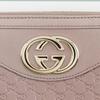 Gucci Interlocking G Purse 308012 Zip Around Pink Sima Leather Women Used