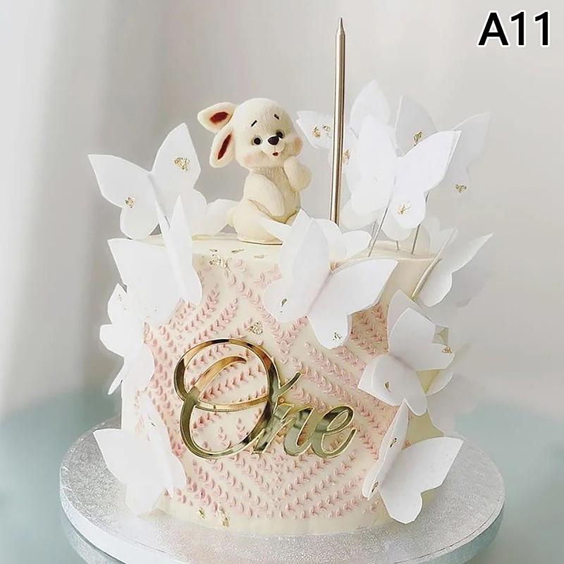 One Happy Birthday Cake Topper Acrylic Rose Gold One Cupcake Topper For Kids