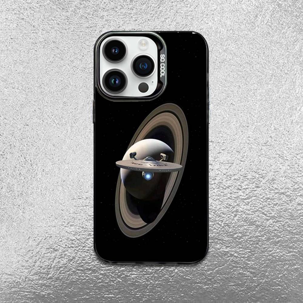Star Trek Ships Phone Case For iPhone 16,15,14,13,12,11,Mini,Pro,E,MAX Black Candy Matte Shockproof Cover