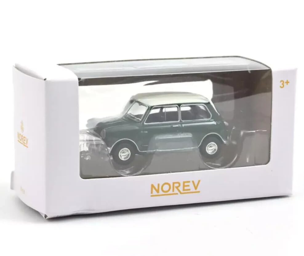 Масштабная модель Norev Mini Cooper S 1964 Зеленый с белой крышей NOREV MINI COOPER Литая машина 1/54