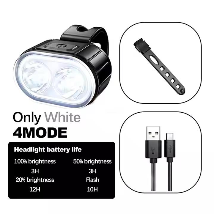 Комплект передних и задних фонарей для велосипеда, велосипедная фара с зарядкой через USB, MTB, водонепроницаемый задний фонарь, светодиодный фонарь, аксессуары для велосипеда