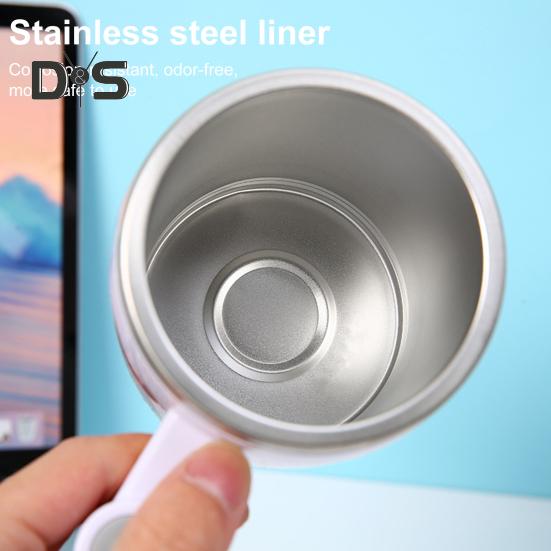 Электрическая кружка для помешивания кофе с зарядкой через USB, 380 мл, магнитная кружка для помешивания кофе, автоматическая вращающаяся металлическая кружка для смешивания для домашнего офиса