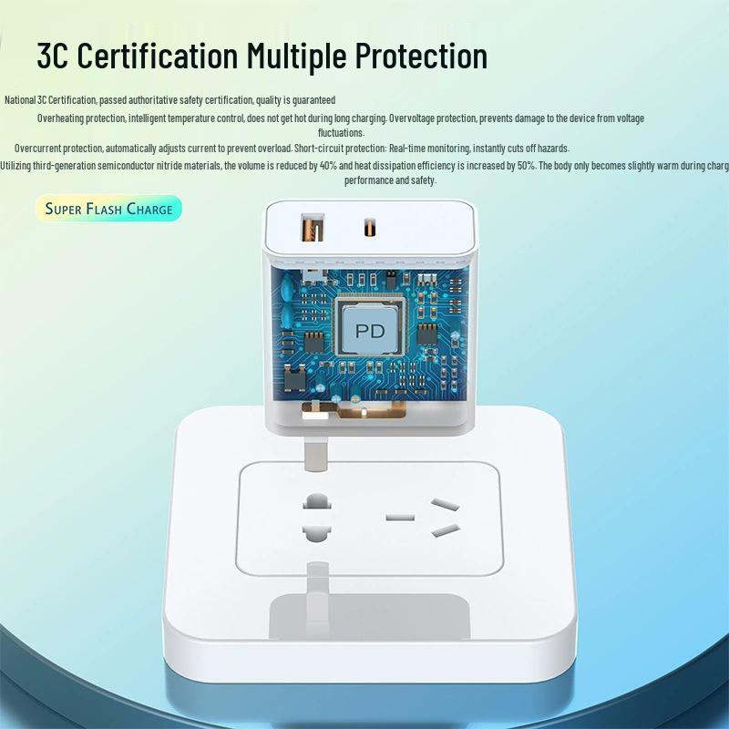 Сверхбыстрое зарядное устройство PD30W для устройств Apple и Huawei