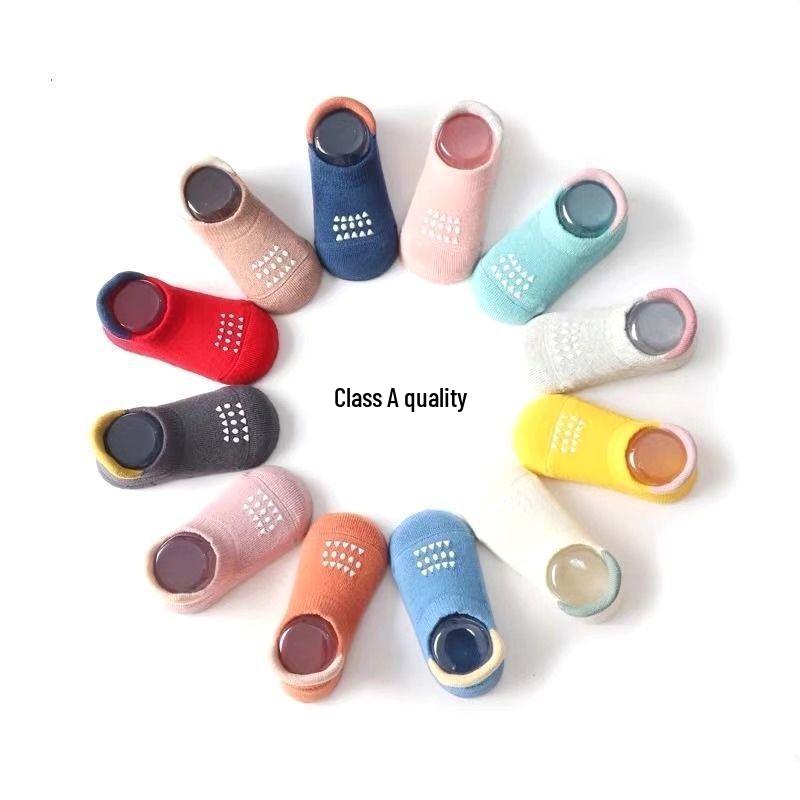 Нескользящие милые детские носки конфетных цветов - Дышащие, защита от холода для малышей (Весна, Лето, Осень)