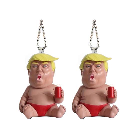 2 шт. подвеска для автомобиля Трампа 2D акриловые украшения Трампа внутренние настенные украшения для рождественской елки