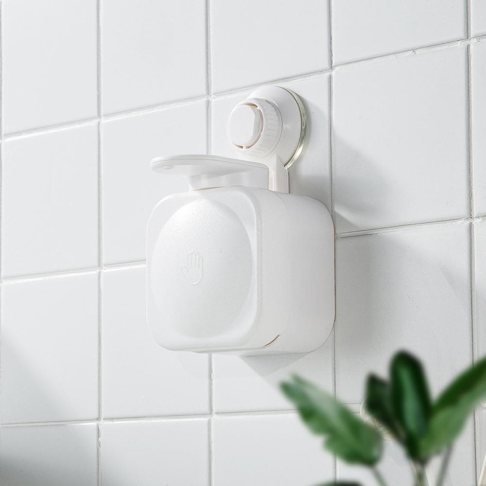 White Suction Cup Wall Mount Soap Dispenser Home toilet hand sanitizer placement