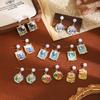 Monet Garden French Dripping Three-Dimensional Flower Earrings, Mori Fresh, Sweet And Light Luxury Design Temperament Earrings
