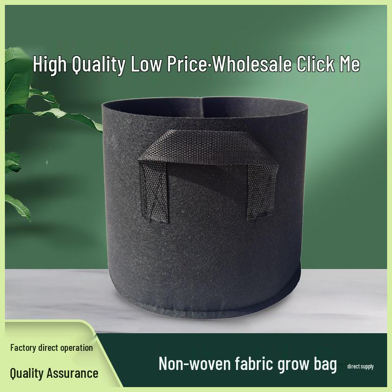 Extra-Large Black Non-Woven Fabric Grow Bags for Plants and Trees - Thickened Nutrient Pots and Seedling Bags