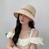 Big head circumference bucket hat female M standard face covering sun protection hat UV protection beach outdoor sun hat
