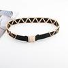 Fashion Metal Triangle Splicing Design Women Slim Waist Belt For Long Dress And Special Occasions