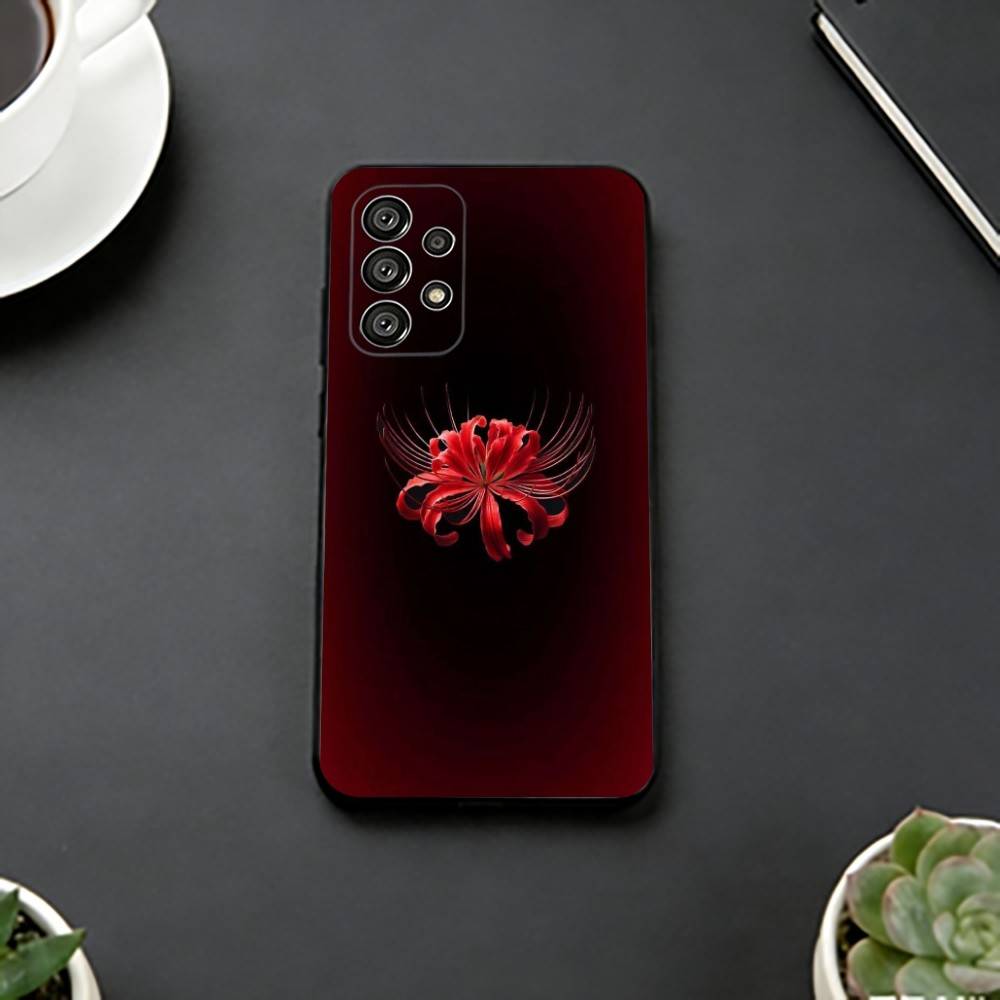 Красный Паук Лилия L Чехол для Телефона Для Samsung S25,S24,S21,S22,S23,S30,Ultra,S20,Plus,Fe,Lite,Note,10,Черная Крышка