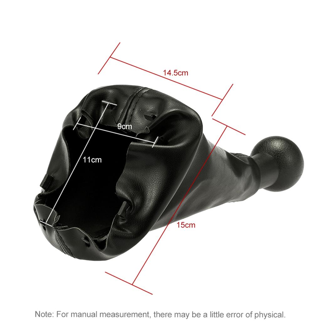 5 Speed Gear Shift Knob Gearstick Gaiter Boot Leather Replacement Kit for PEUGEOT 207 307 406