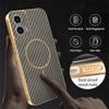 For Motorola Moto G34 5G/G45 5G Phone Case Carbon Fiber Textured Electroplated TPU Back Cover