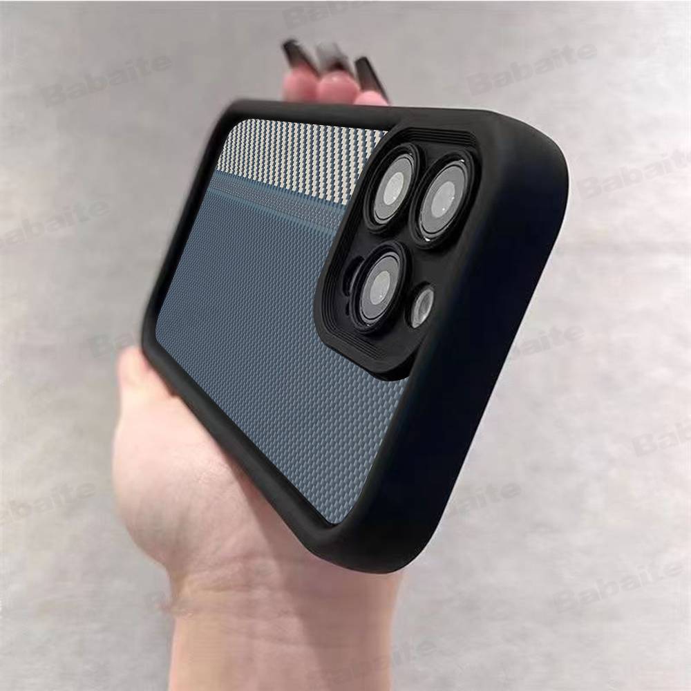 Чехол для телефона с текстурой волокна для IPhone 17 16 15 14 Plus 13 12 11 Pro Max Силиконовый чехол