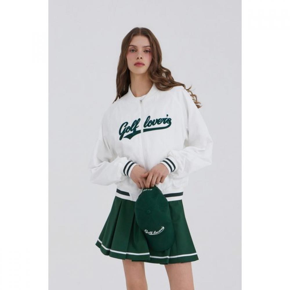 Goxo Varsity Jacket White Golf Rubber