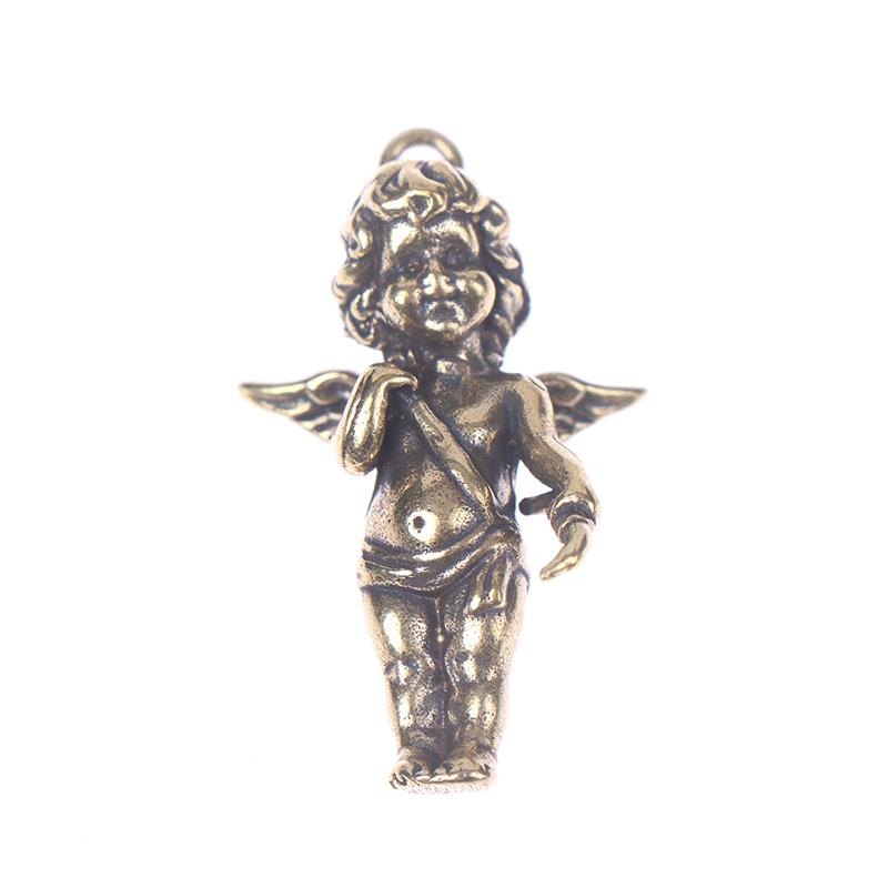Brass Angel Wings Pendants For Necklaces Solid Copper Key Chains Diy Accessories