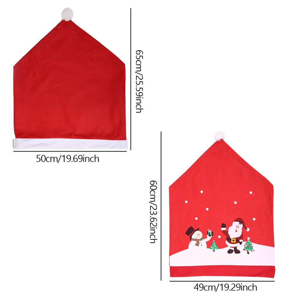 1pc-Christmas Non-Woven Chair Covers Cartoon Santa Snowman Stool Covers Holiday Party Decorations Dining Room Home Decor Props