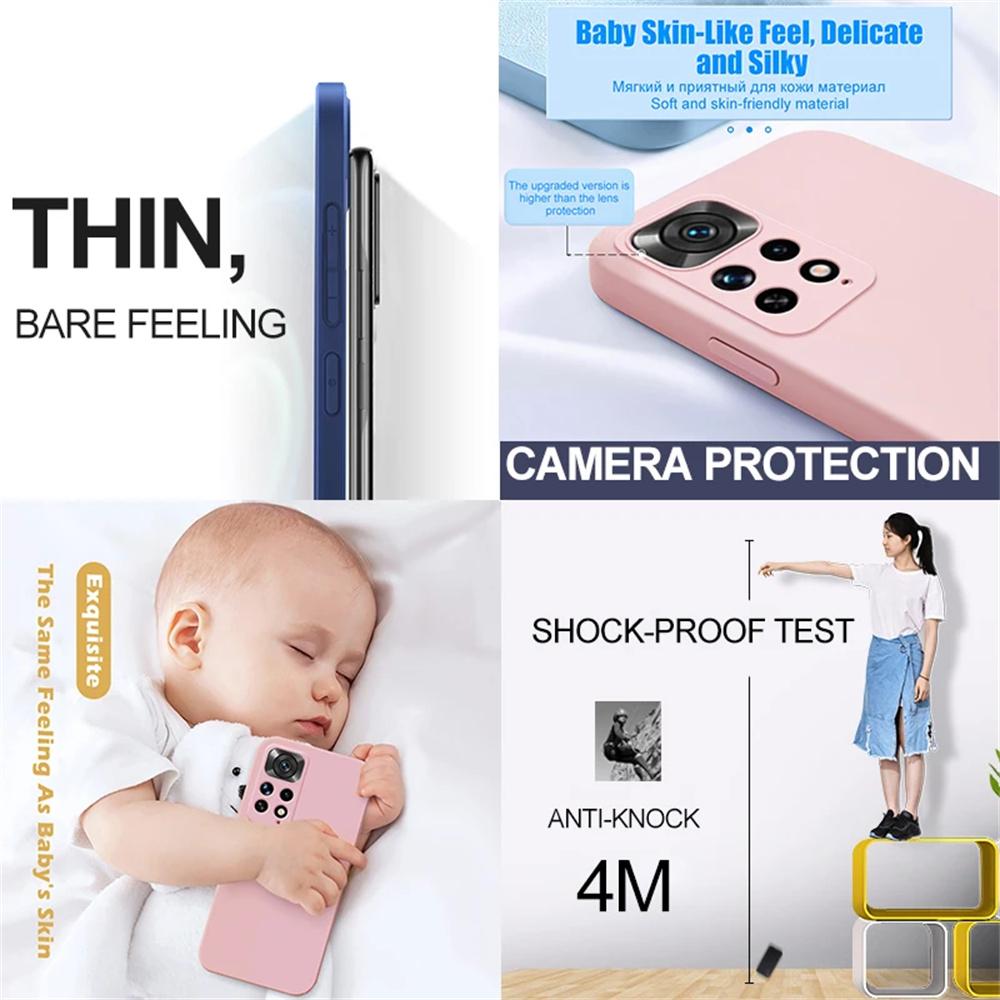 Роскошный Чехол из Жидкого Силикона для Xiaomi Redmi Note 11s Чехлы Xiaomi Redmi Note 11s 10 11 12 13 Pro Plus 5G Чехол Ударопрочный Чехол