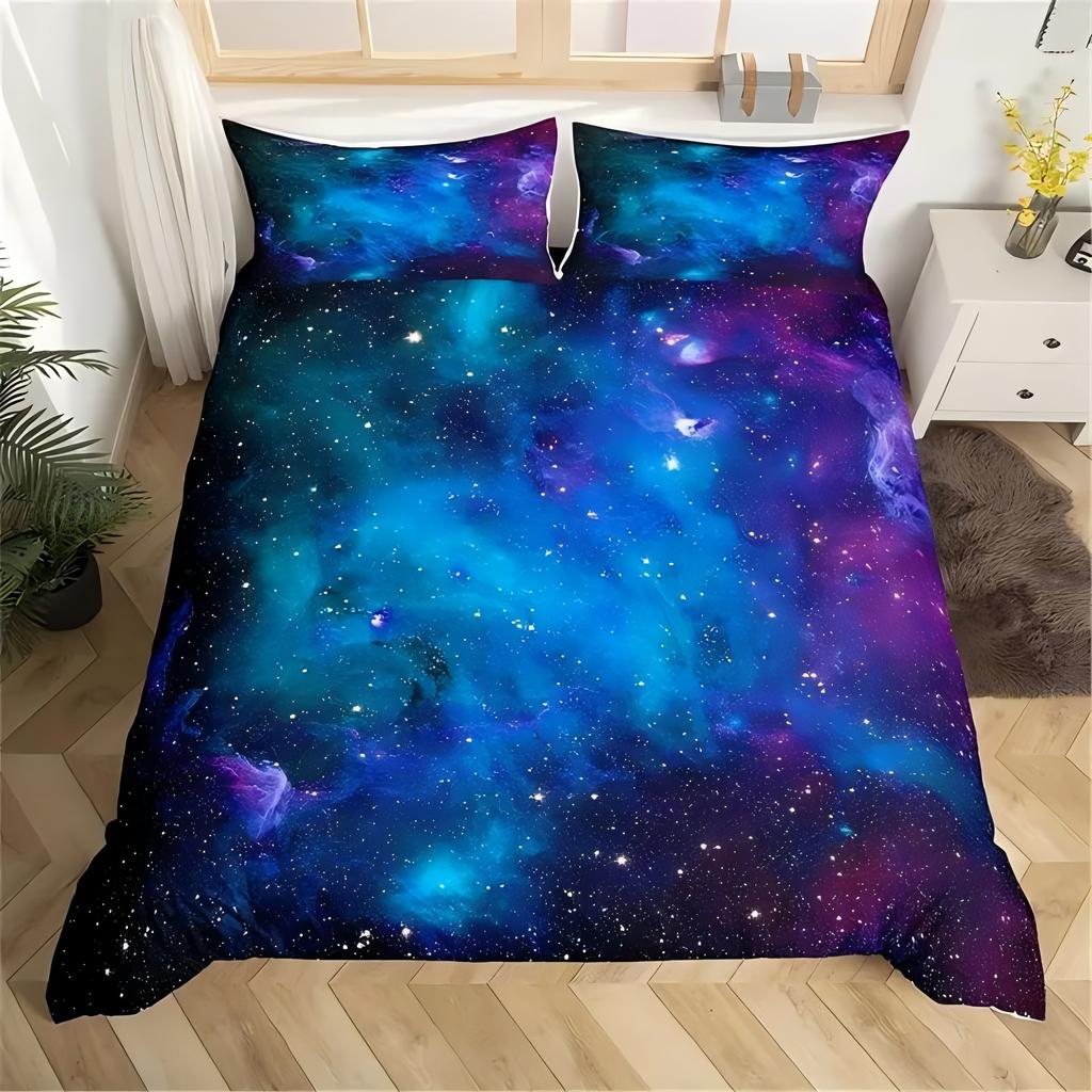 Galactic Outer Space 3D Printed Universe Bedding Cover Pillowcase Psychedelic Duvet Cover For Teen Adult Quilt Cover With Zipper