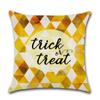 Празднично красочная наволочка с тематикой Хэллоуина из мягкого льна для уютного домашнего декора