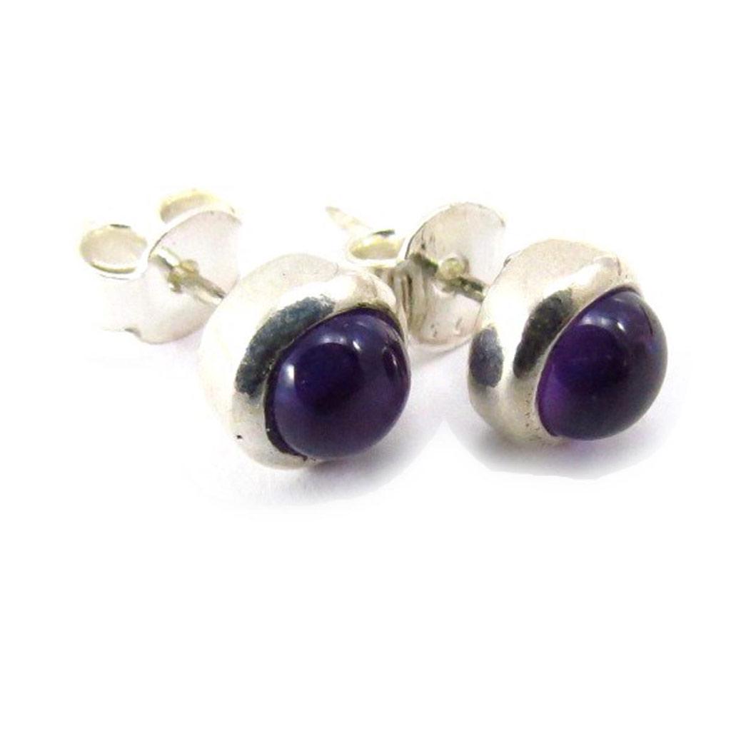 Les Trésors De Lily [E0209] - Amethyst 'Charms' Silver Earrings