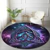 1Pc Viking theme Printed circular carpet, home door mat, outdoor travel protection carpet A12