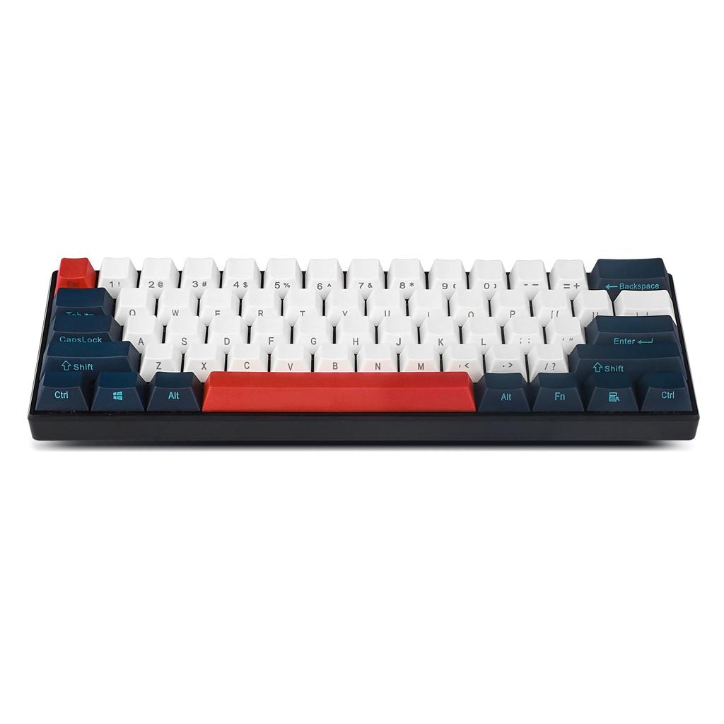 Happy Balls 60% Keycap Side Print PBT Keycap Set, 61, 68, Cherry MX Keycaps for 60% MX Switch Mechanical Keyboards (Navy Blue Combo)