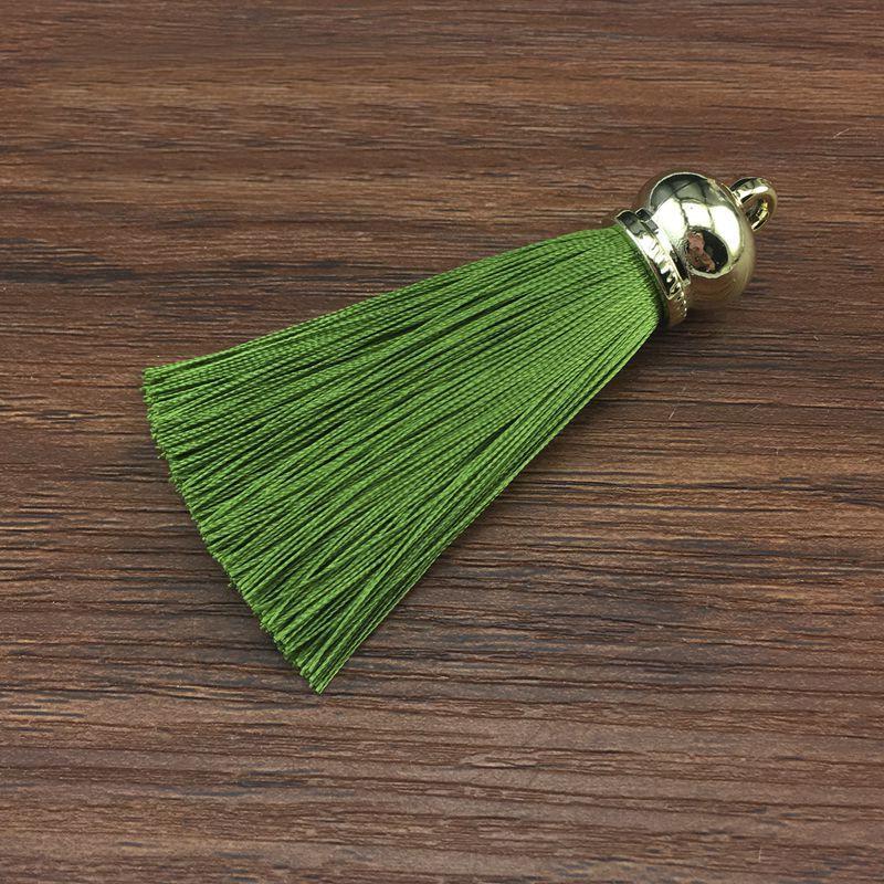 15*70 мм позолоченный колокольчик с шелковой кисточкой, подвеска для изготовления ювелирных изделий, брелок для ключей