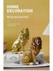 Elegant Male Lion Resin Ornament for Office or Home Decor