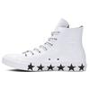 Майли Сайрус x Chuck Taylor All Star Hi Простые и Универсальные Удобные Эспадрильи на Высокой Платформе Женские Жемчужно-Белые Черные