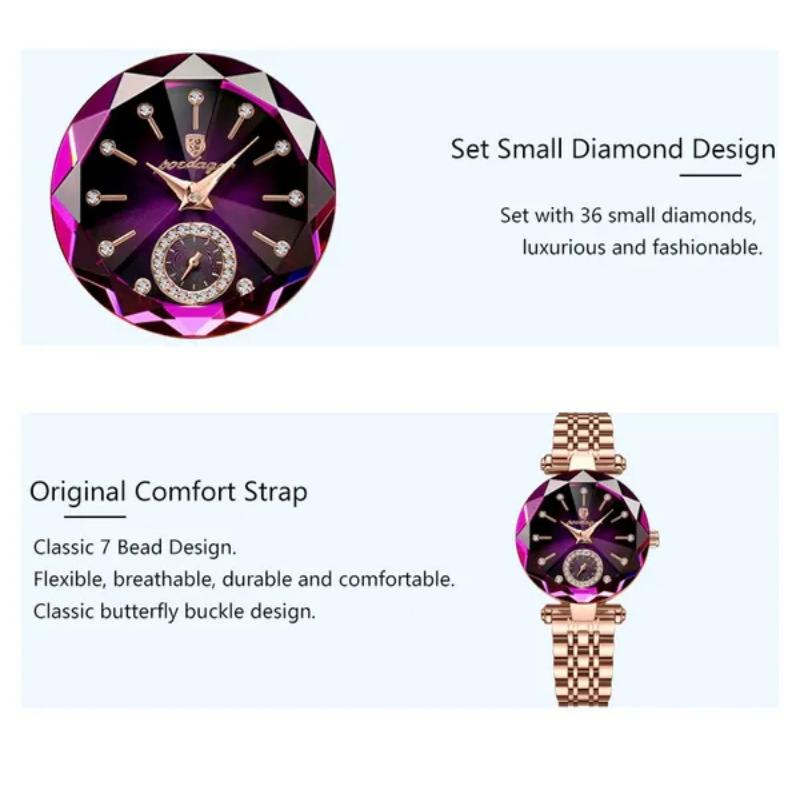 POEDAGAR Luxury Watches For Ladies Top Brand Stainless Steel Waterproof Quartz Female Wrist Watch Relogio Feminino Girl Gift