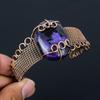 Charoite Gemstone Pure Copper Wire Wrapped Handmade Cuff/ Bangle Jewelry For Gift
