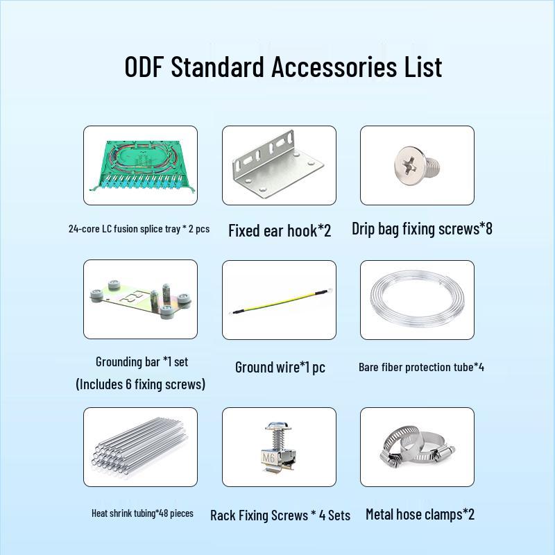 BOYANG 24-Port 48-Core ODF Fiber Optic Patch Panel