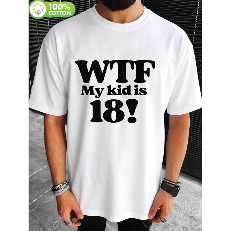 Смешная футболка на 18-летие для мальчиков и девочек - WTFT МОЙ 18! Футболка с жирным текстом, подходит для вечеринок подростков, мягкая, предварительно сжатая, с круглым вырезом, коротким рукавом,