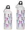 Printtoo Бутылка для воды спортивная алюминиевая с принтом перьев и карабином