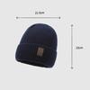 Men's Winter Knitted Hat Velvet Thick Warm Wool Hat Windproof Sleeve Cap for Riding