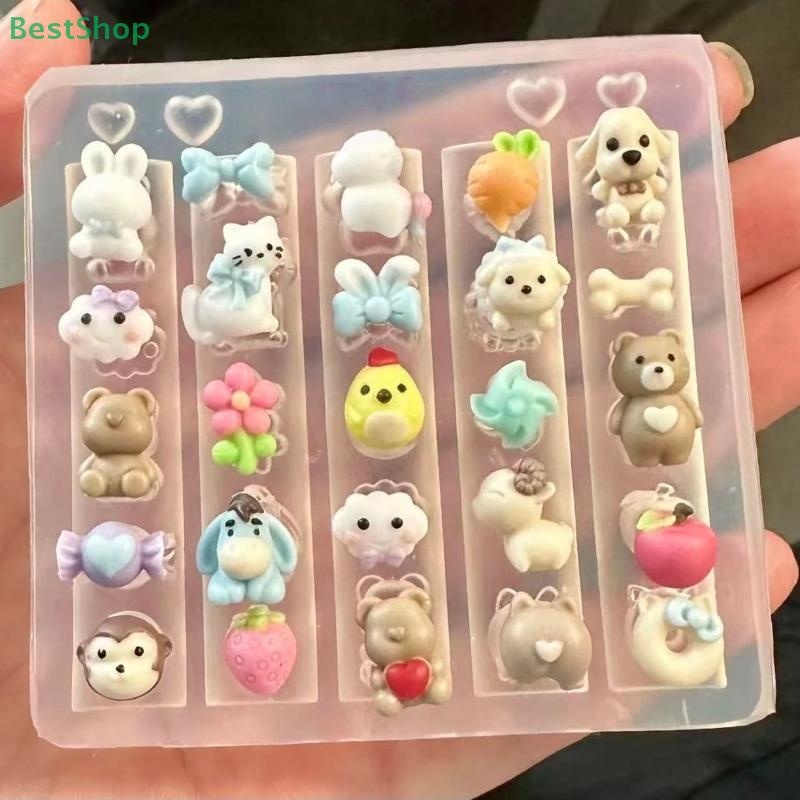 3D силиконовая форма для ногтей с дизайном фруктов DIY Декор для маникюра Прозрачный шаблон для маникюра