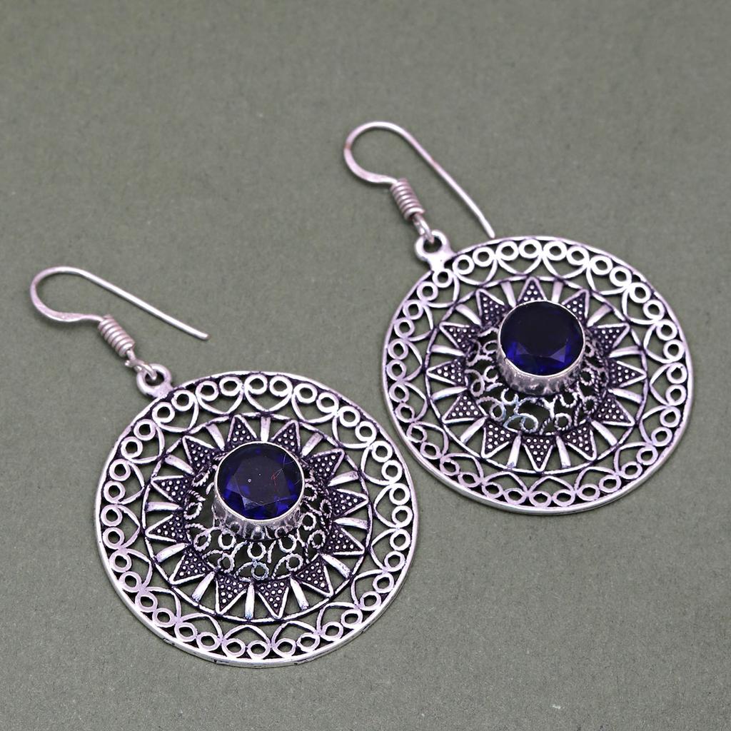 Комплект ювелирных изделий из танзанита, кварцевый драгоценный камень, подвеска, ожерелье 18-20 дюймов